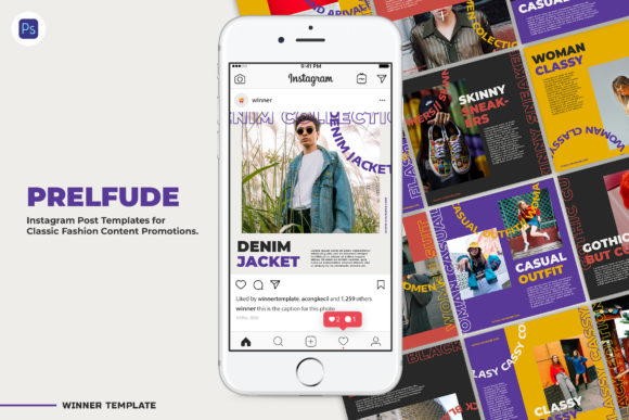 Download Prelfude Instagram Fashion Post Template - Fashion Collection