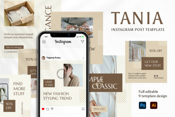 Download Tania Fashion Instagram Post Template - Fashion Collection