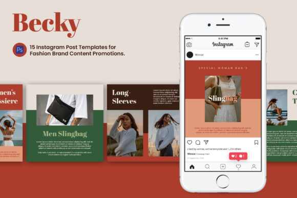 Download Becky Instagram Fashion Post Template - Fashion Collection