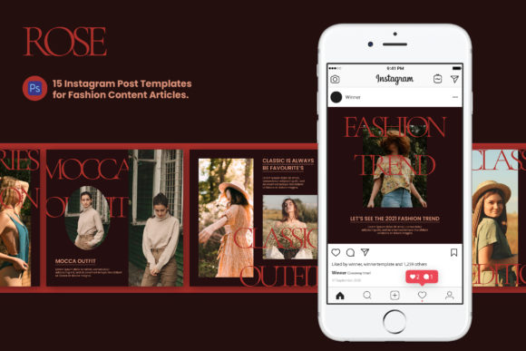 Download Rose Instagram Editorial Fashion Post - Fashion Collection