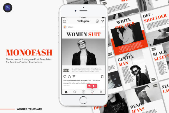 Download Monofash Instagram Fashion Post Template - Fashion Collection