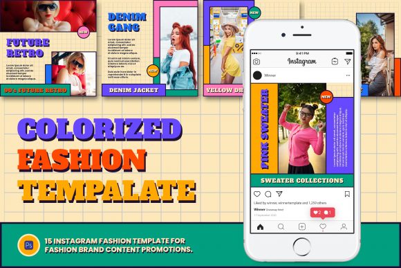 Download Colorized Fashion Instagram Post - Fashion Collection