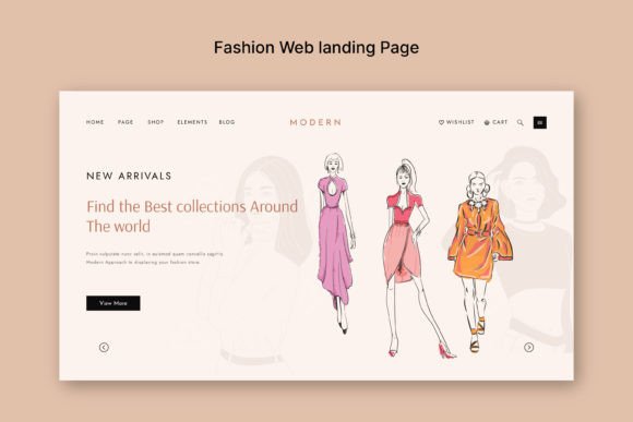 Download Fashion Web Stores Landing Page Design - Fashion Collection
