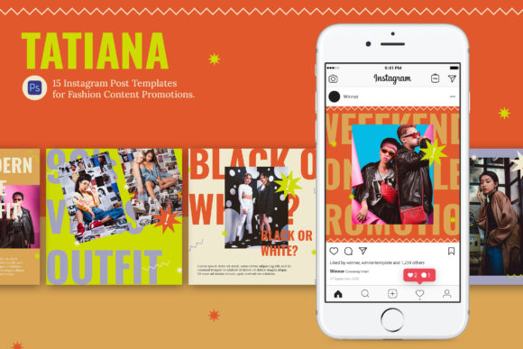 Download Tatiana Instagram Fashion Post Template - Fashion Collection